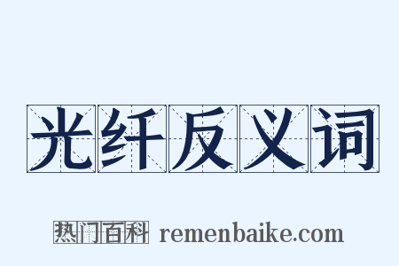 光纤反义词是什么意思的图片